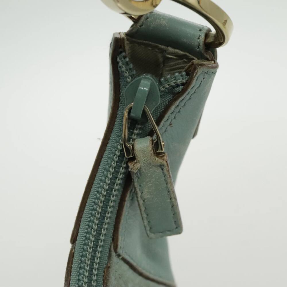 GUCCI Shoulder Bag Suede Blue Gold 001 001 - Picture 10 of 16